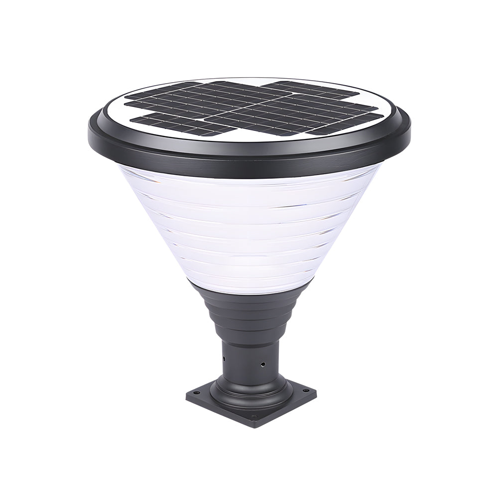 18.9-Inch H 1-Light Black Round Pier Mount Post Light-Lighom