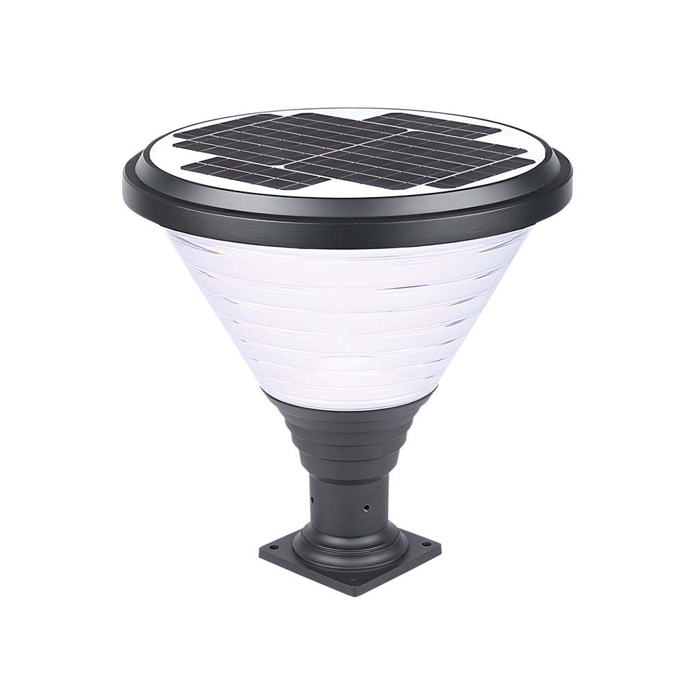 18.9-Inch H 1-Light Black Round Pier Mount Post Light-Lighom
