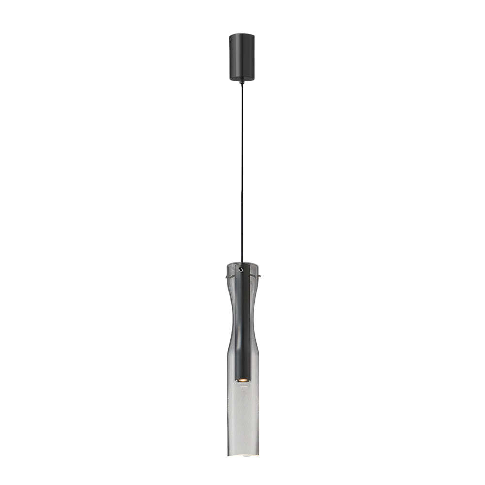 Long Glass Copper Dimmable Modern Pendant Light