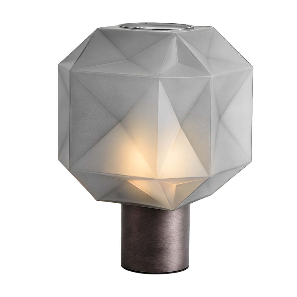 1-Light Cylinder Cubo Smoke Glass Orb Lamp