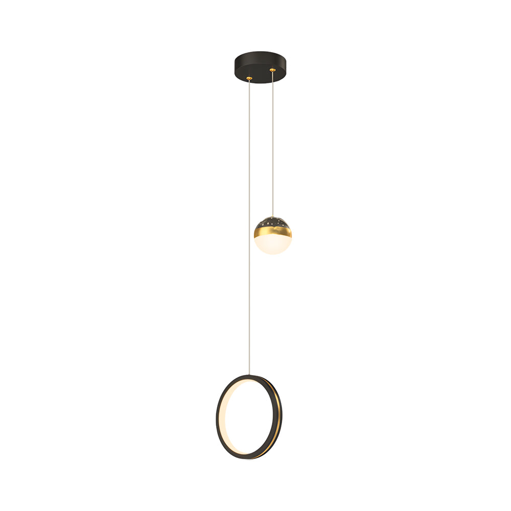 Oval Ring Starry Projection Modern Pendant Light