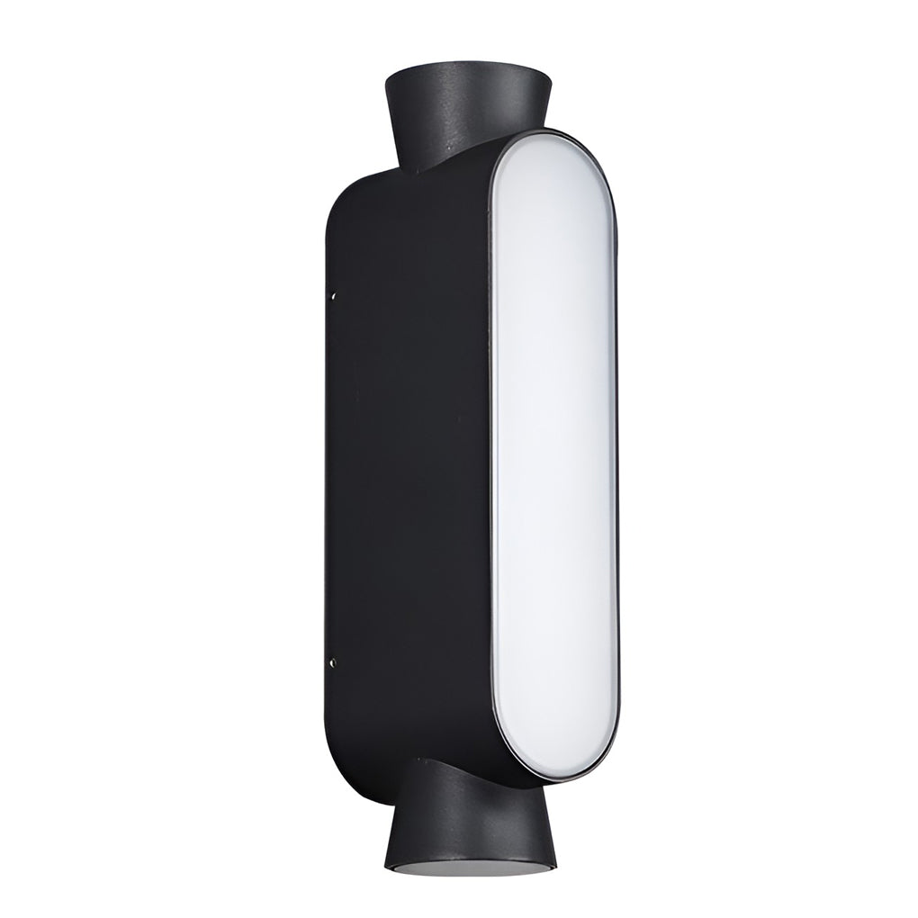 Waterproof LED Up and Down Lights Black Modern Outdoor Wall Sconce Lighting-Lighom