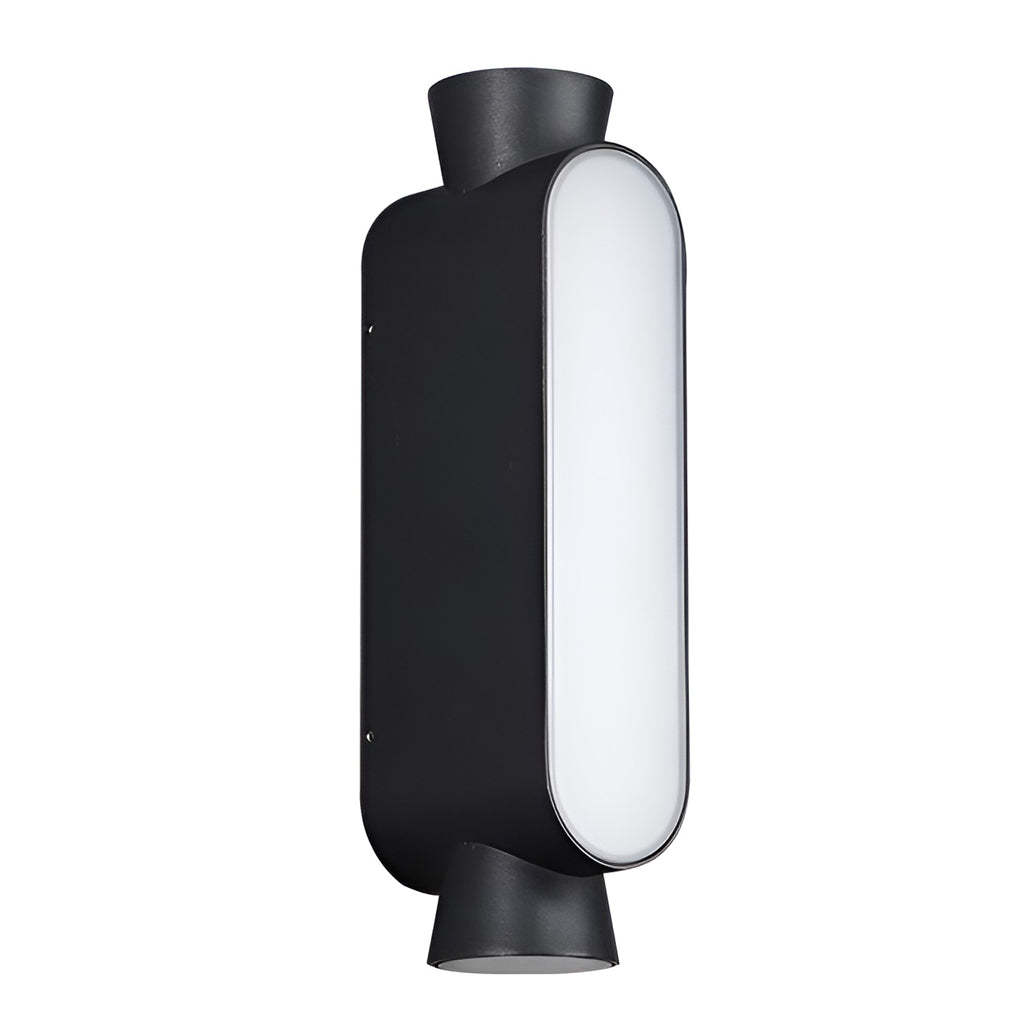 Waterproof LED Up and Down Lights Black Modern Outdoor Wall Sconce Lighting-Lighom