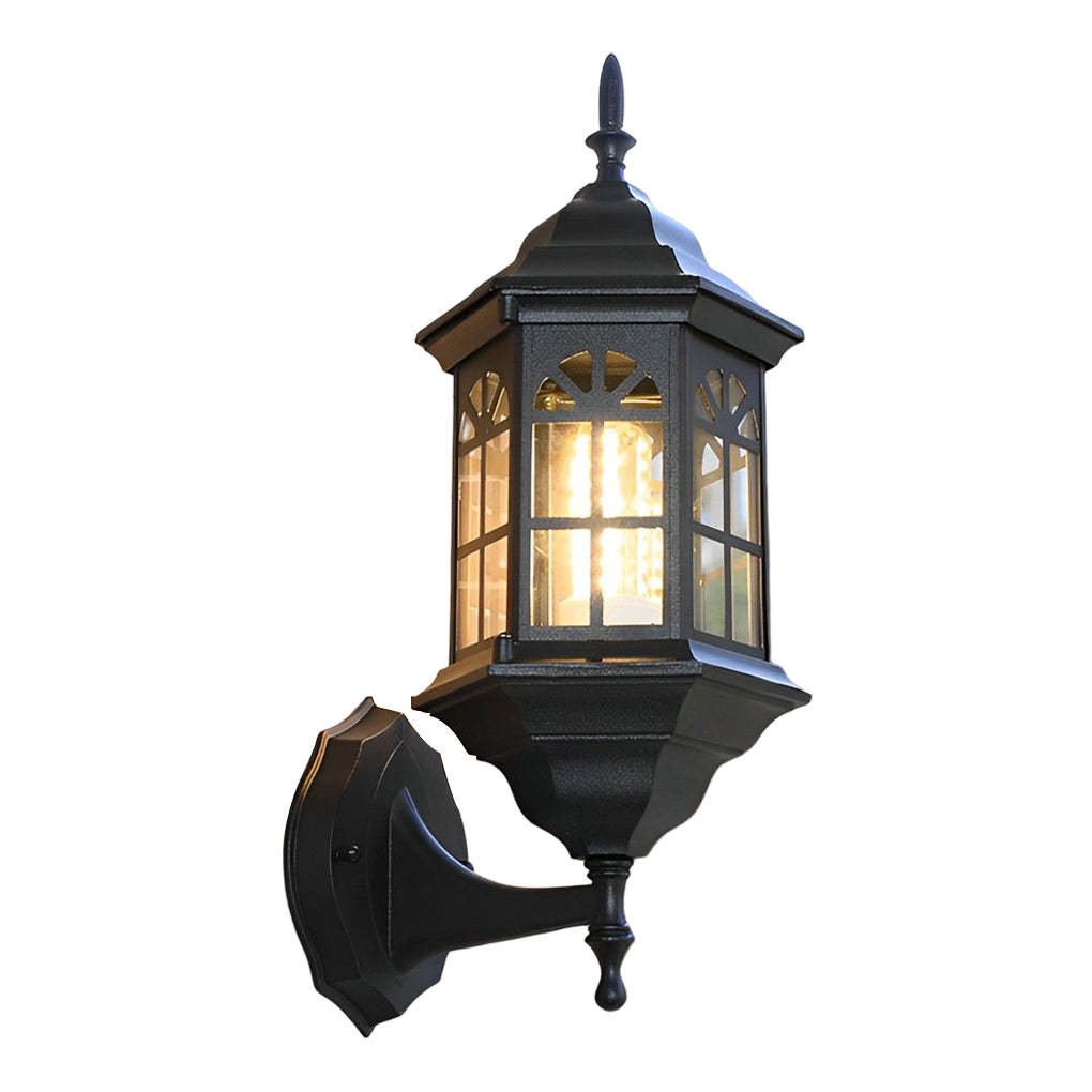 Waterproof LED Glass European-style Outdoor Wall Lamp Plug in Wall Sconce Lighting-Lighom