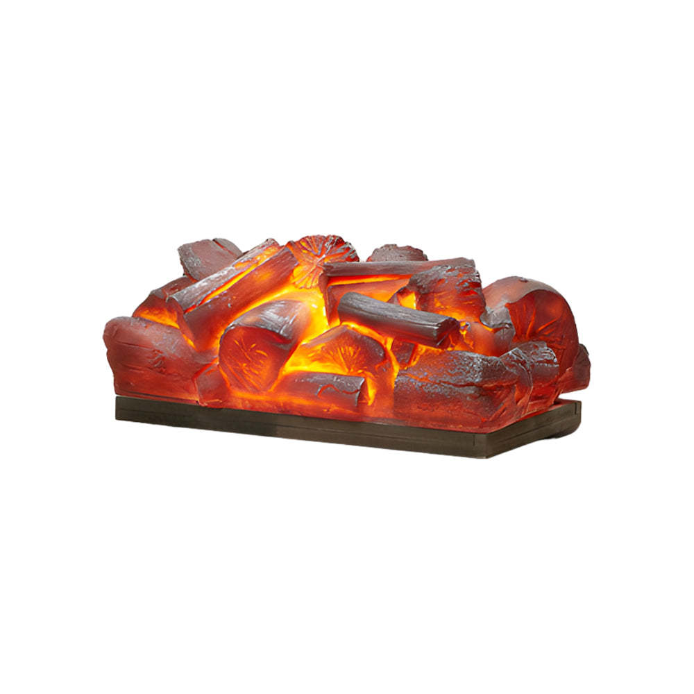 Decorative Resin Firewood Charcoal Pile Simulated Fireplace Flame Lamp-Lighom