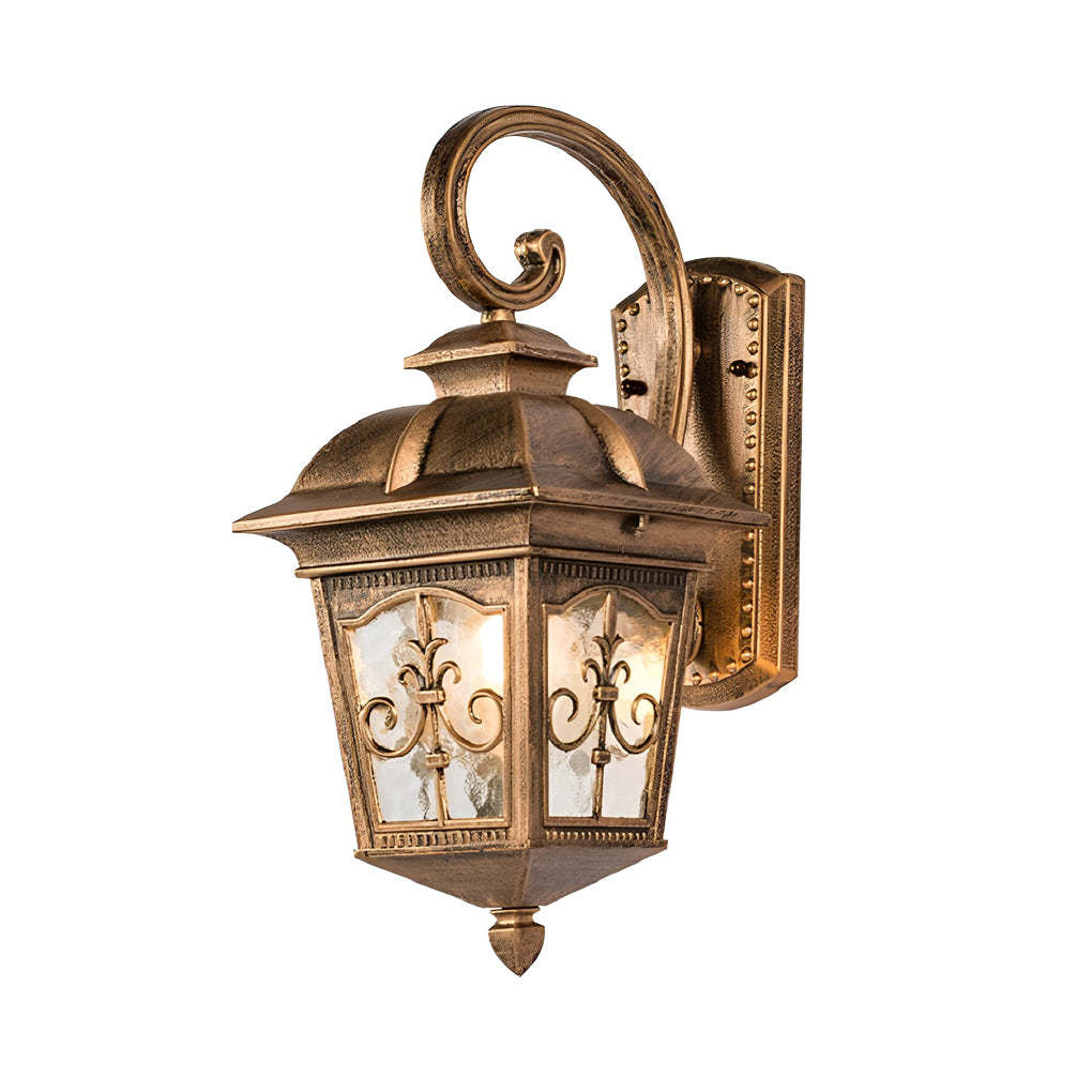 Waterproof Retro Elegant LED Glass European Style Outdoor Wall Lights-Lighom
