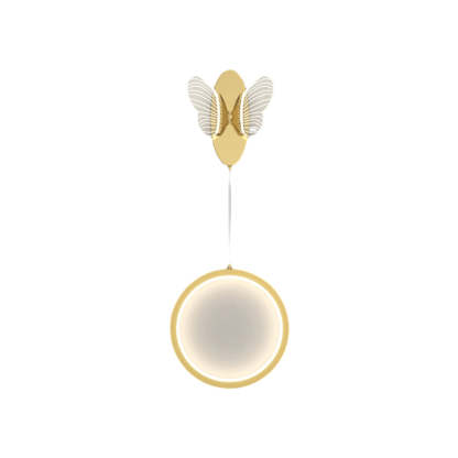 Oval Round Butterflies Three Step Dimming Modern LED Wall Lights Fixture-Lighom