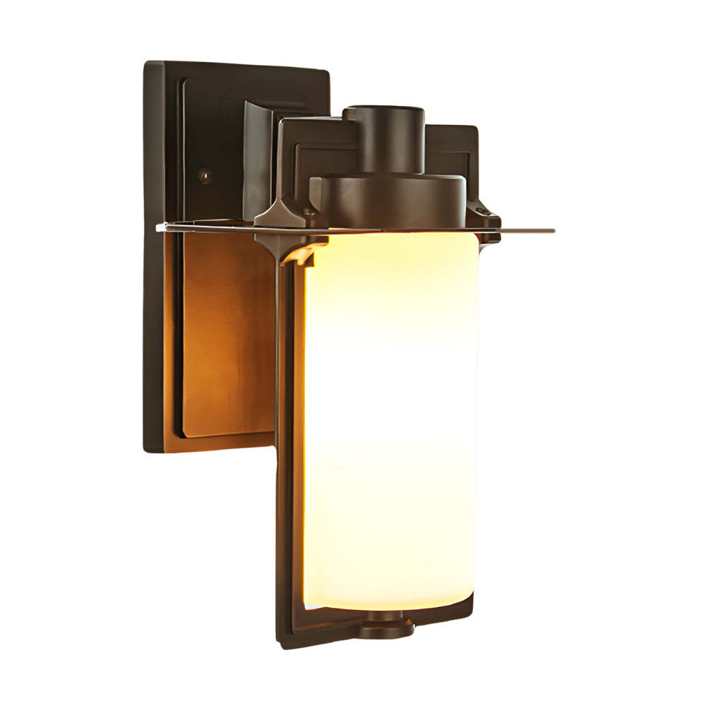 1-Light Glass Outdoor Wall Lantern Sconce-Lighom