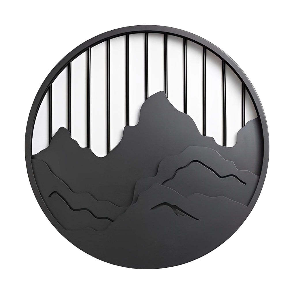 Round Mountain Scenery LED Waterproof Outdoor Wall Sconce Lighting-Lighom