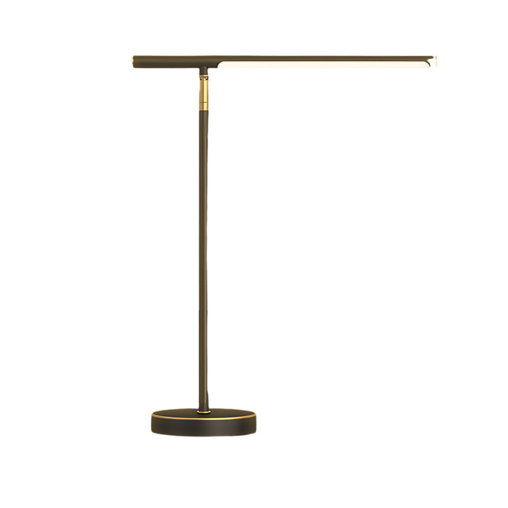 Copper Linear Brass LED Desk Lamp with Adjustable Angle for Focused Lighting-Lighom