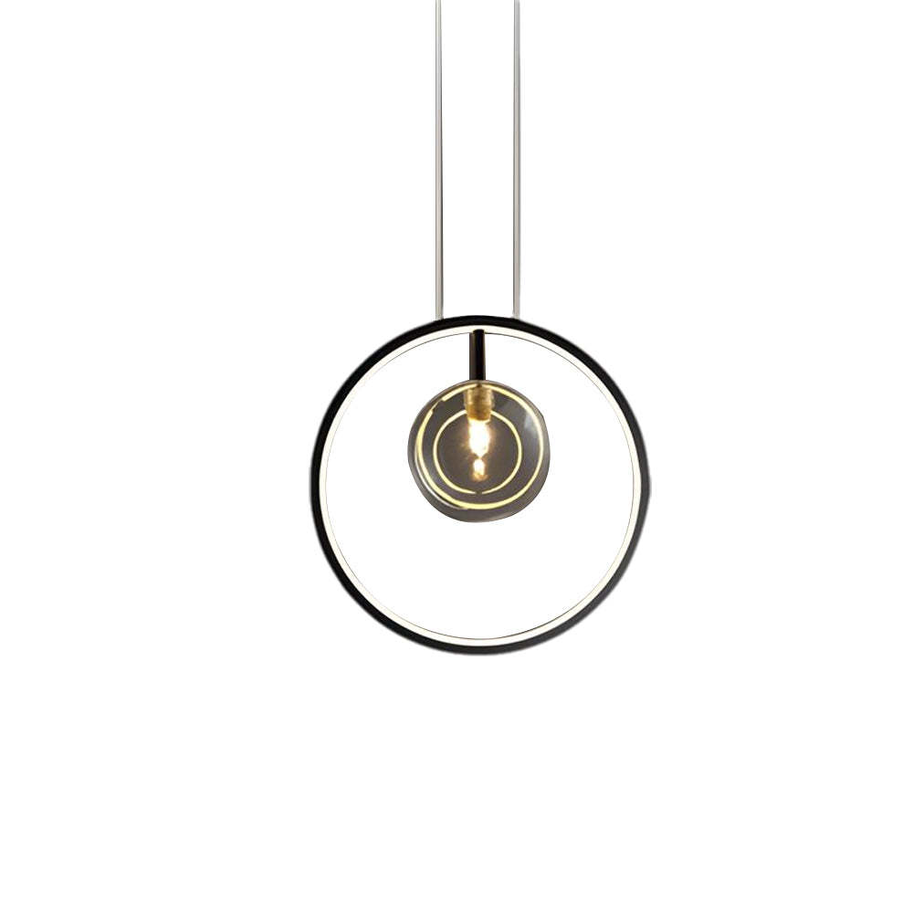 Bubi Black Glass Bubble LED Pendant Light
