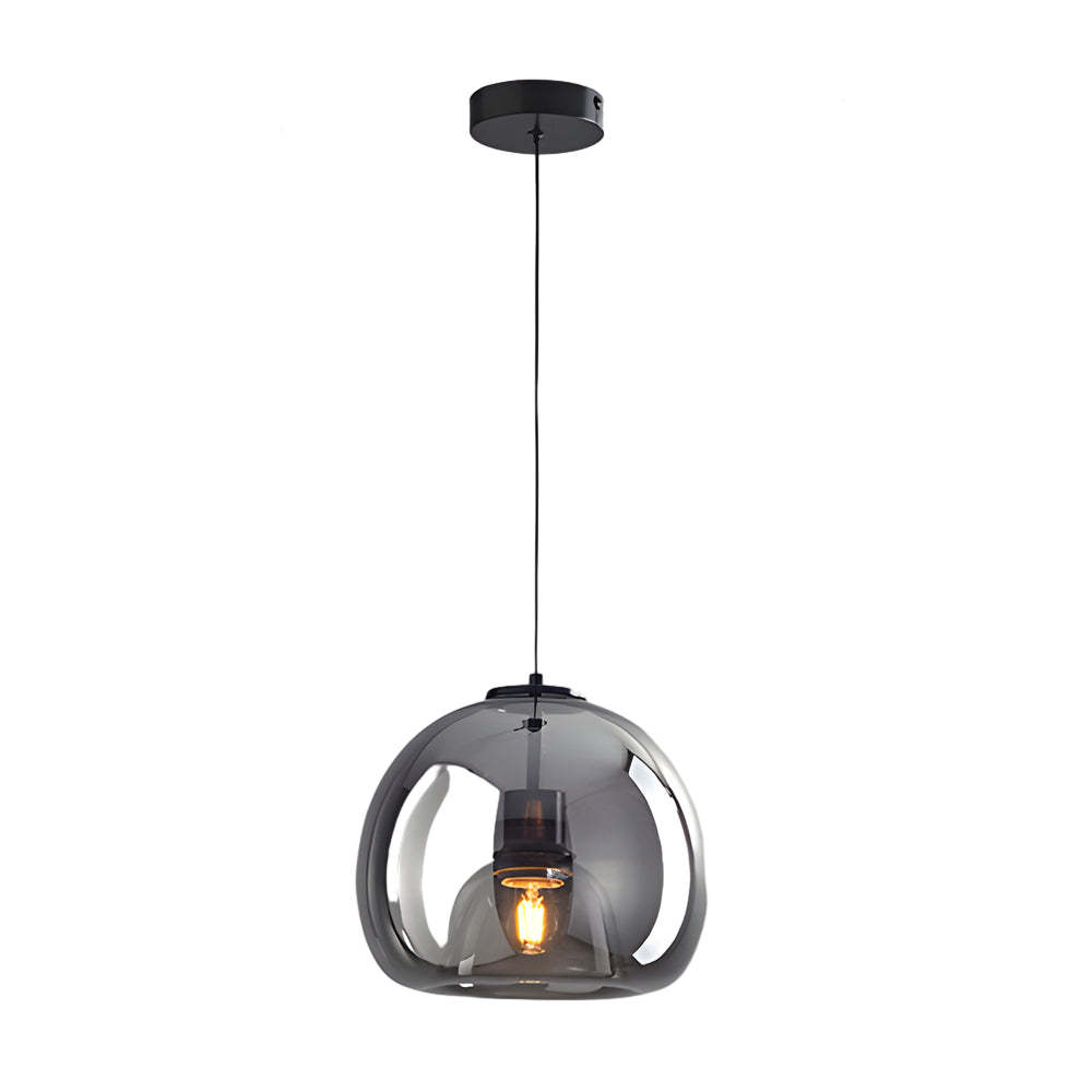 Glass Cognac Smoke Gray Nordic Pendant Light