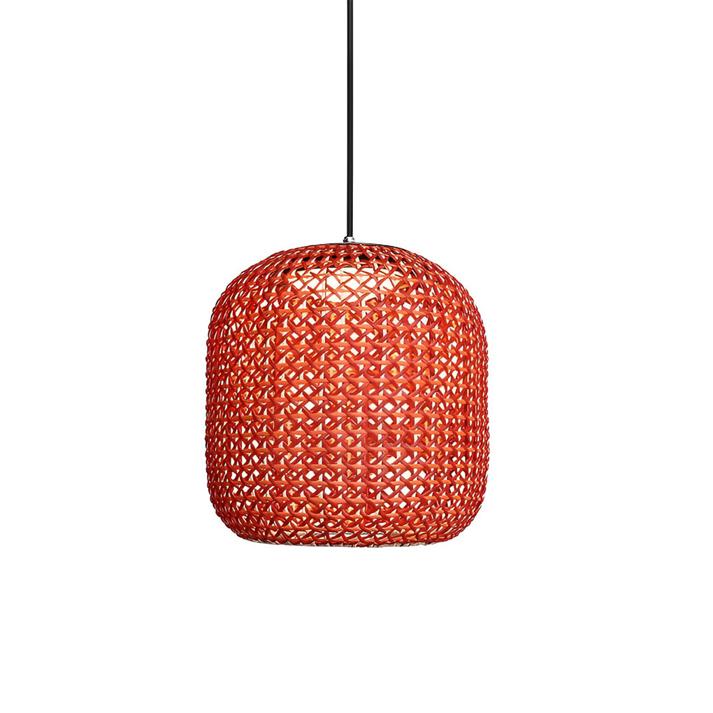 Waterproof Classic Rattan Lanterns LED Red Modern Outdoor Chandelier-Lighom