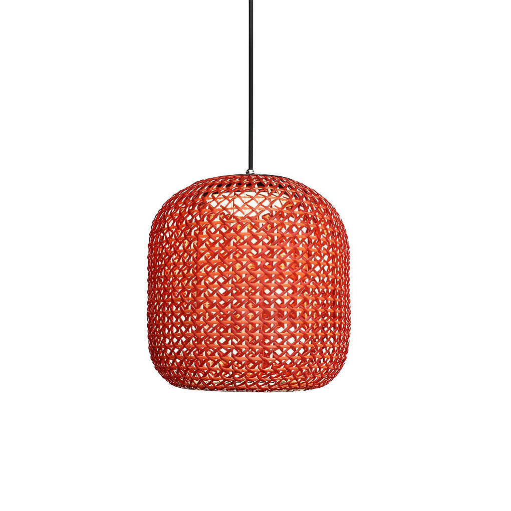 Waterproof Classic Rattan Lanterns LED Red Modern Outdoor Chandelier-Lighom