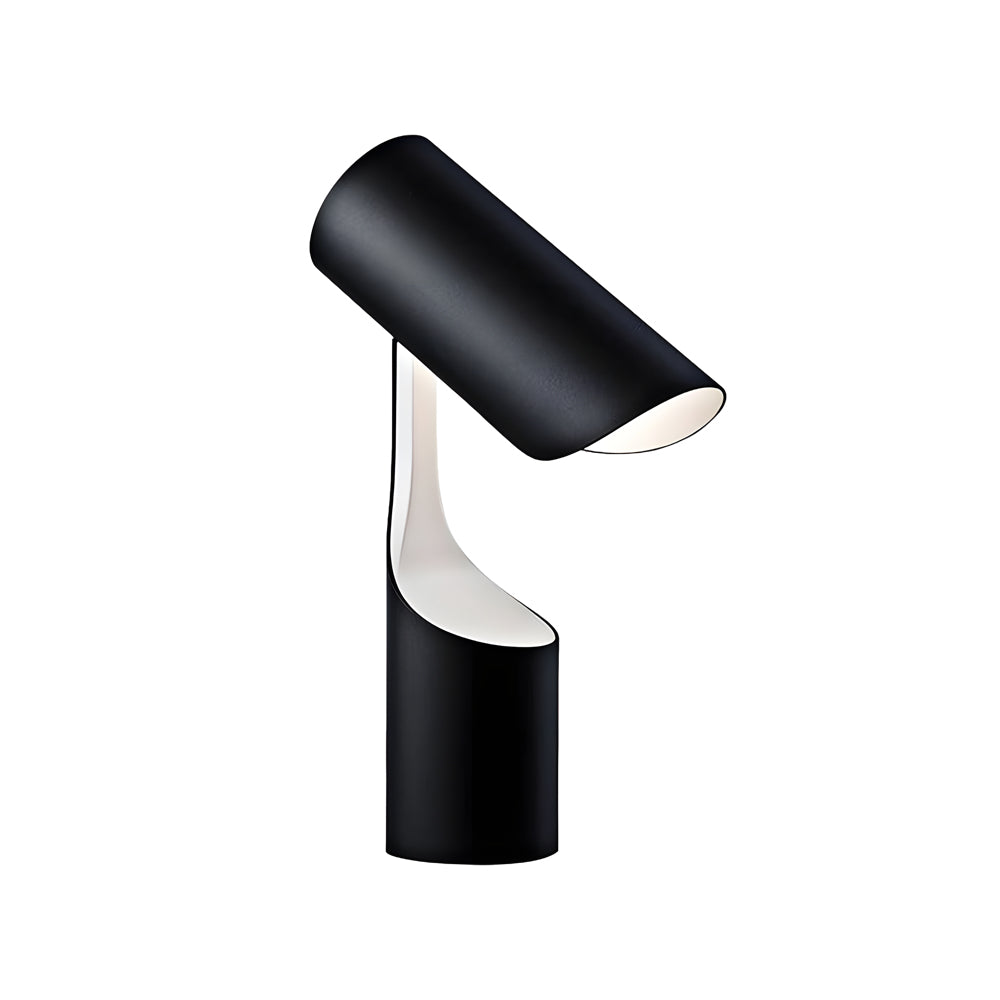 Nordic Black LED Desk Lamp with Adjustable Cylinder Design-Lighom