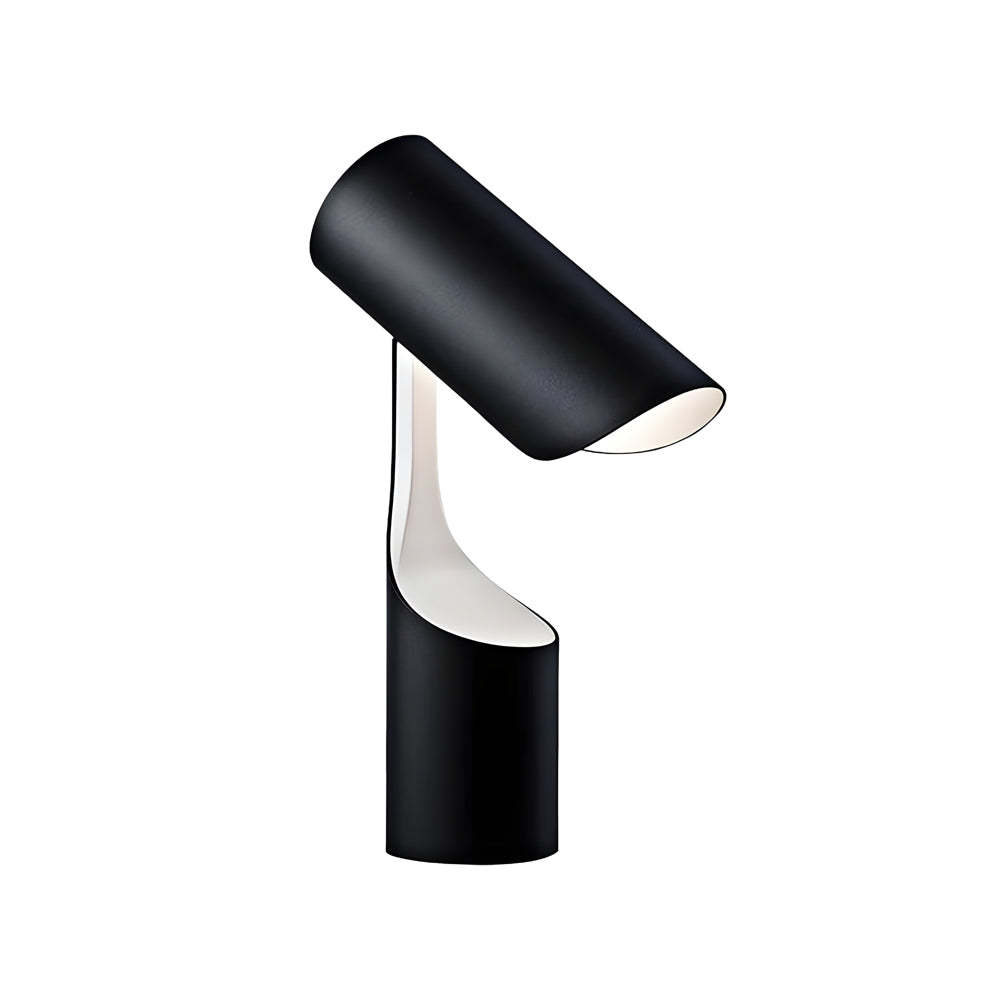 Nordic Black LED Desk Lamp with Adjustable Cylinder Design-Lighom