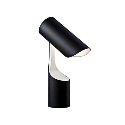 Nordic Black LED Desk Lamp with Adjustable Cylinder Design-Lighom