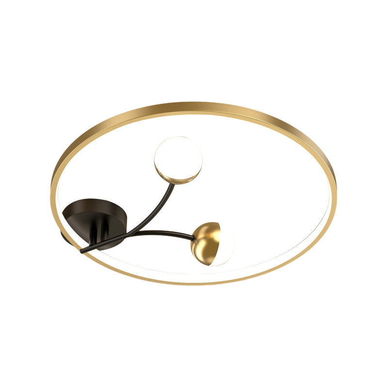 Round 2 Acrylic Ball Flower 3 Step Dimming LED Modern Ceiling Light Fixture-Lighom