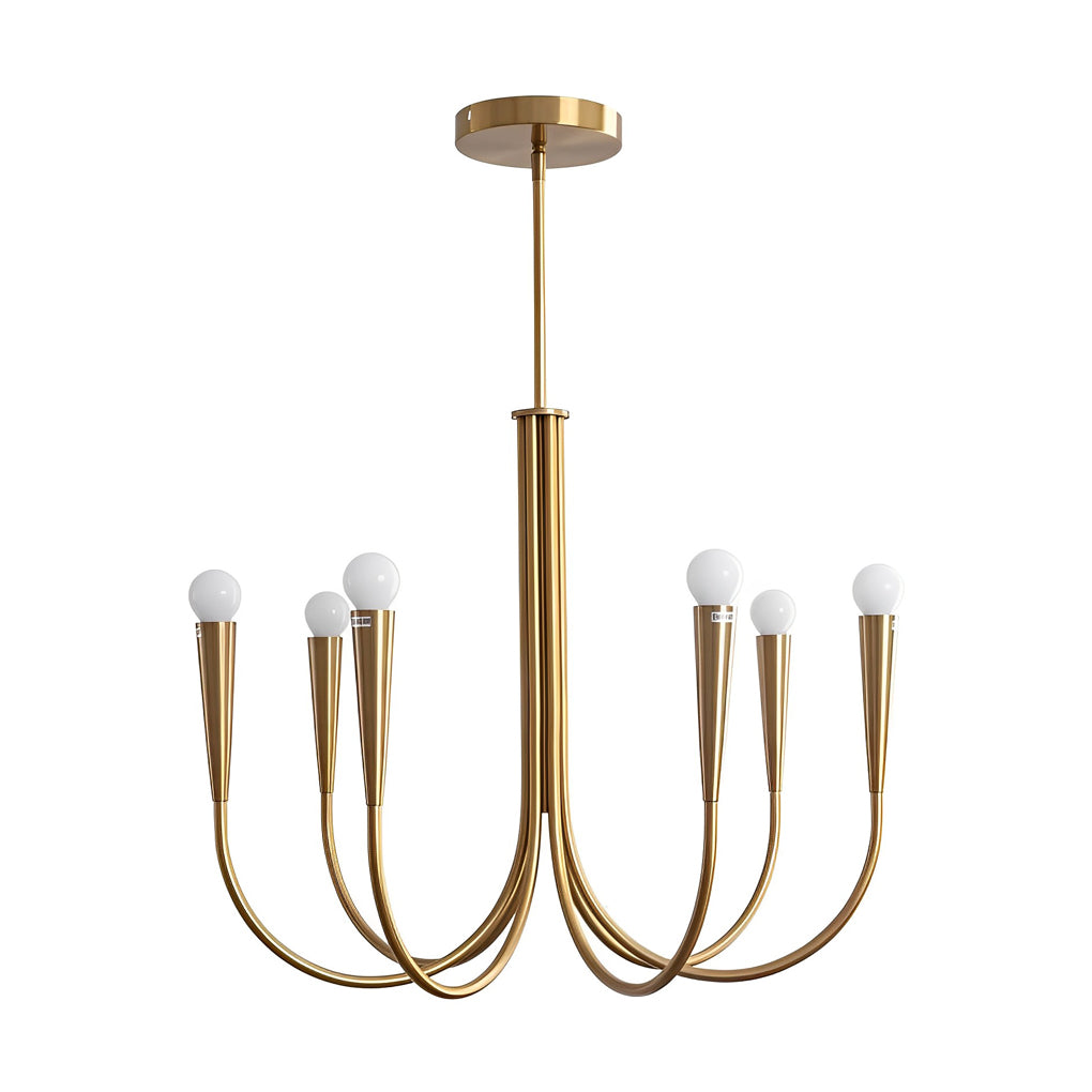 6/9-Light Retro Candle Dimmable LED French Chandelier