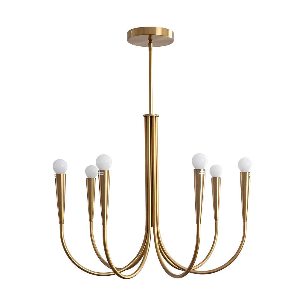 6/9-Light Retro Candle Dimmable LED French Chandelier