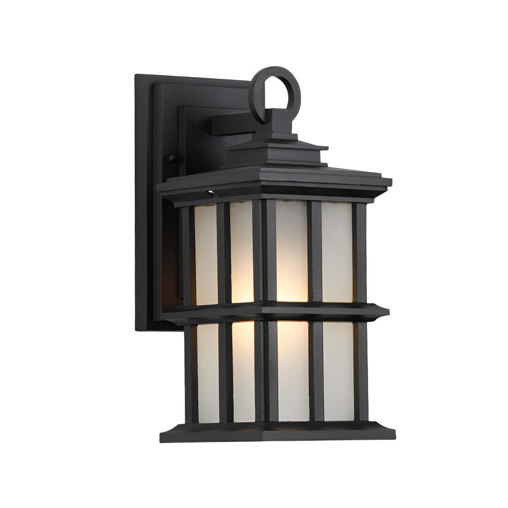 Outdoor Waterproof Aluminum Black European Style Exterior Wall Lights-Lighom