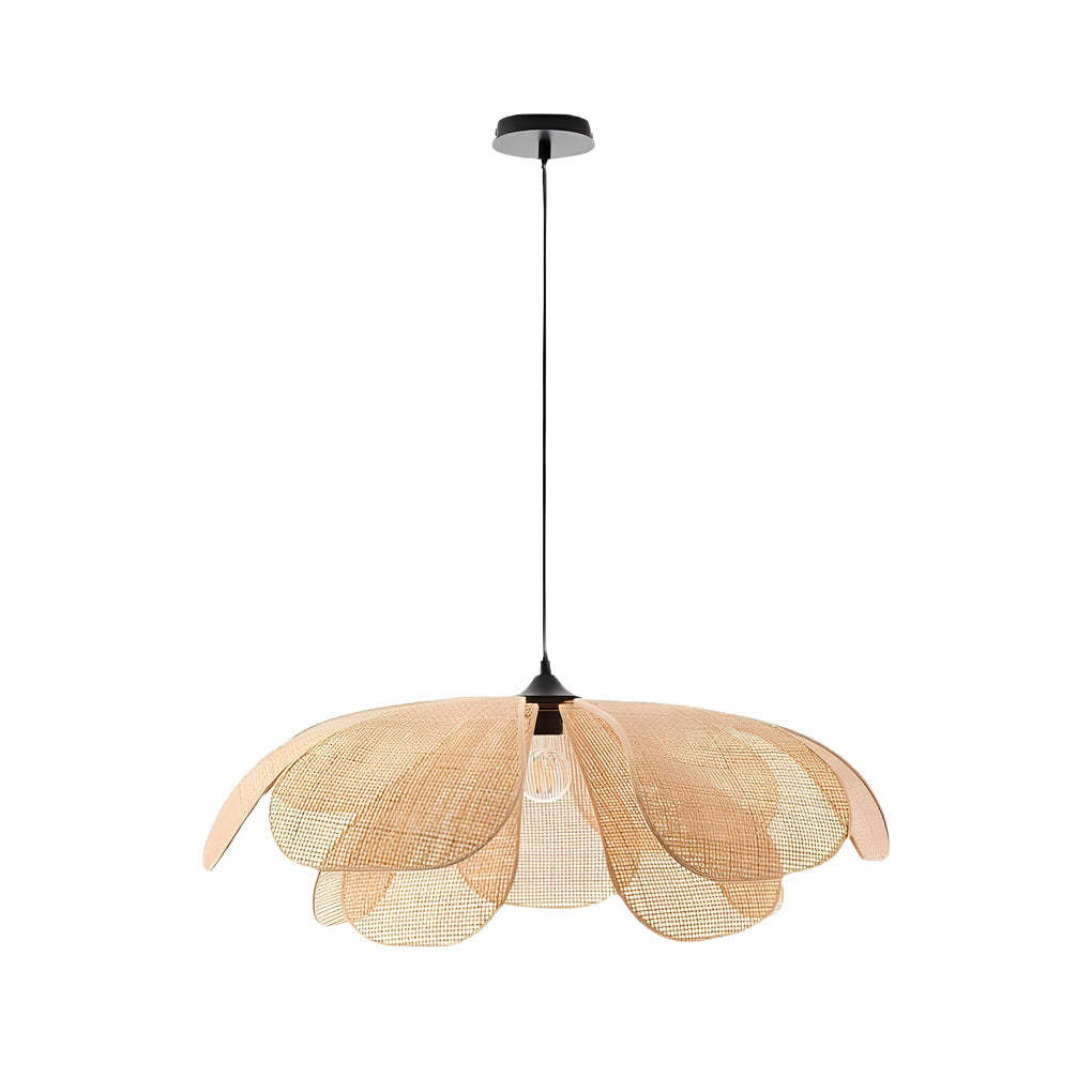 Rattan Flower Petal Dimmable Japanese Chandelier