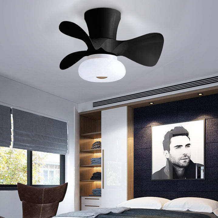 Nordic Macaron Metal LED Semi-Flush Ceiling Fan Light