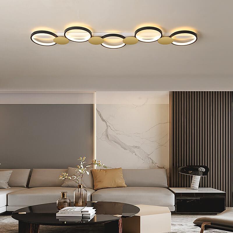 Modern Circle 3/4/5-Light LED Flush Mount Track Light