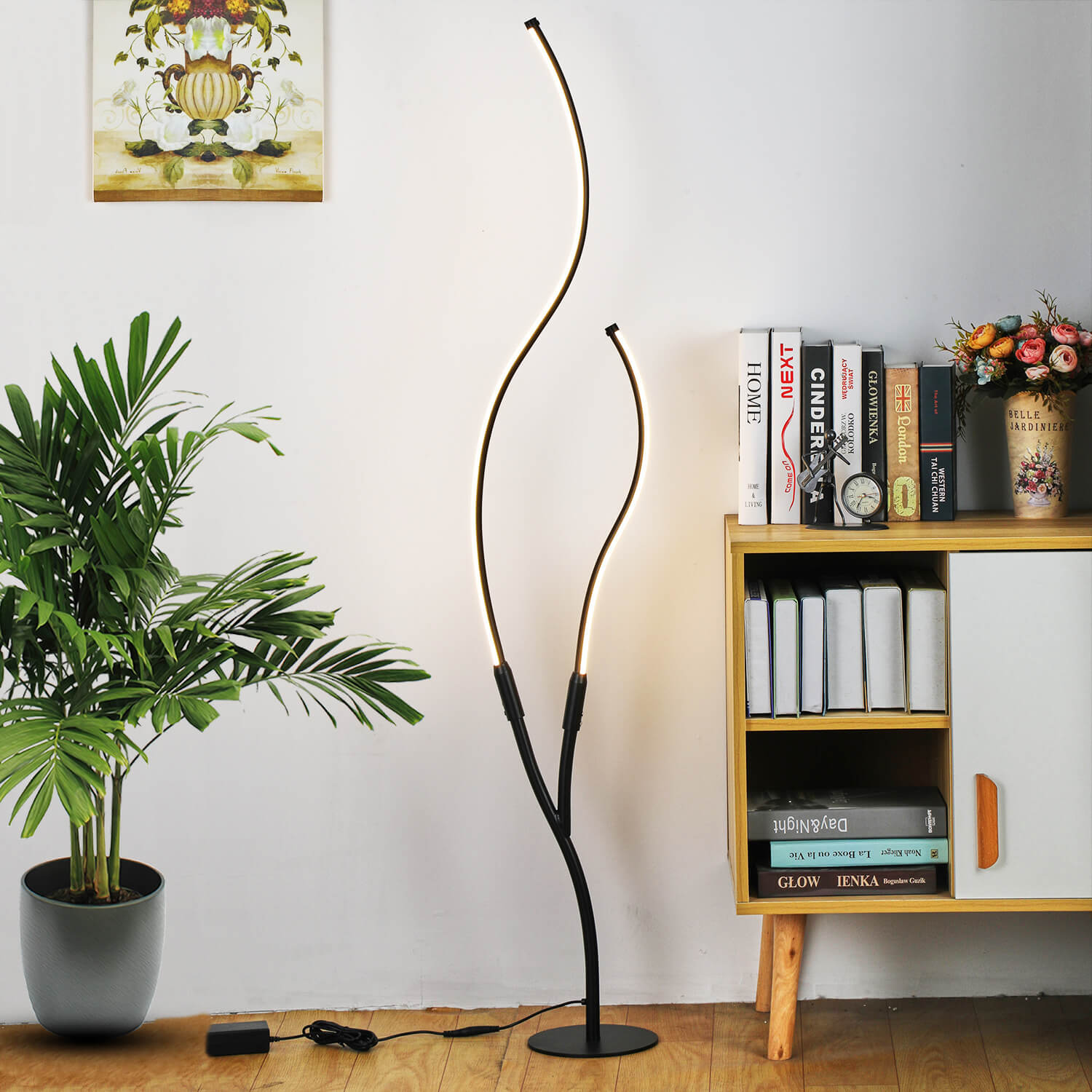 Minimalist Curved Line LED Floor Lamp