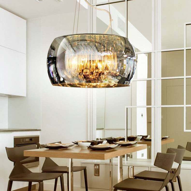 Modern Glass Crystal 6-Light Chandelier
