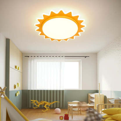 Cartoon Sun LED Flush Mount Light