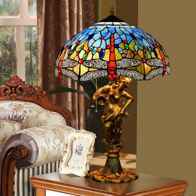 Tiffany Mediterranean Dragonfly Stained Zipper