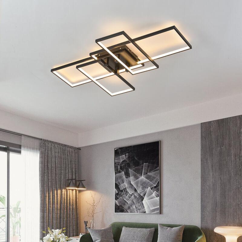 Modern Rectangular Splicing Aluminum LED Flush Mount Light