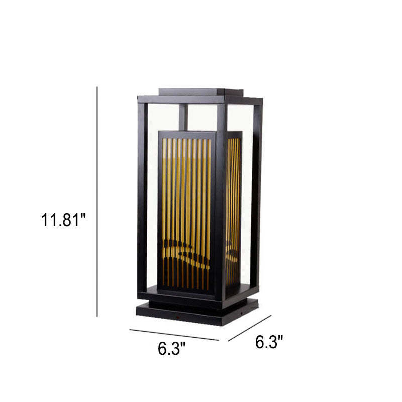 Chinese Square Cage Outdoor Lawn Path Light