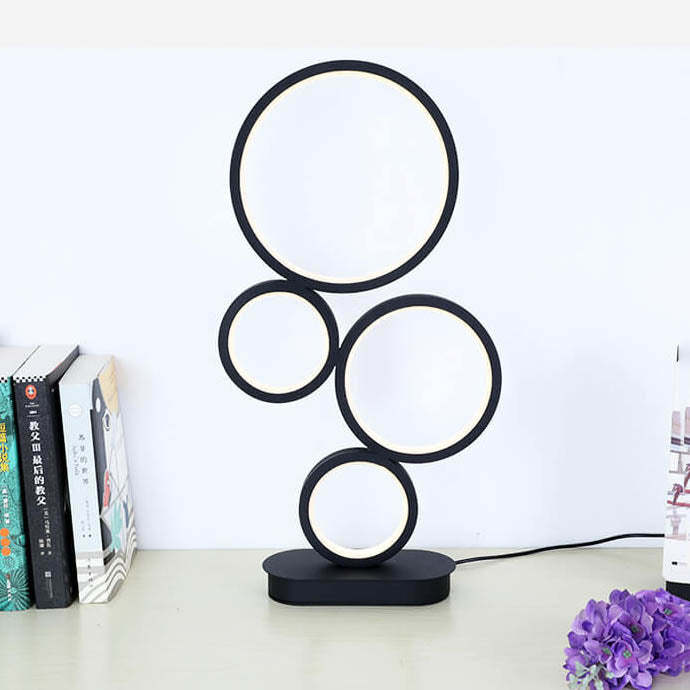 Minimalist 4-Ring LED Table Lamp