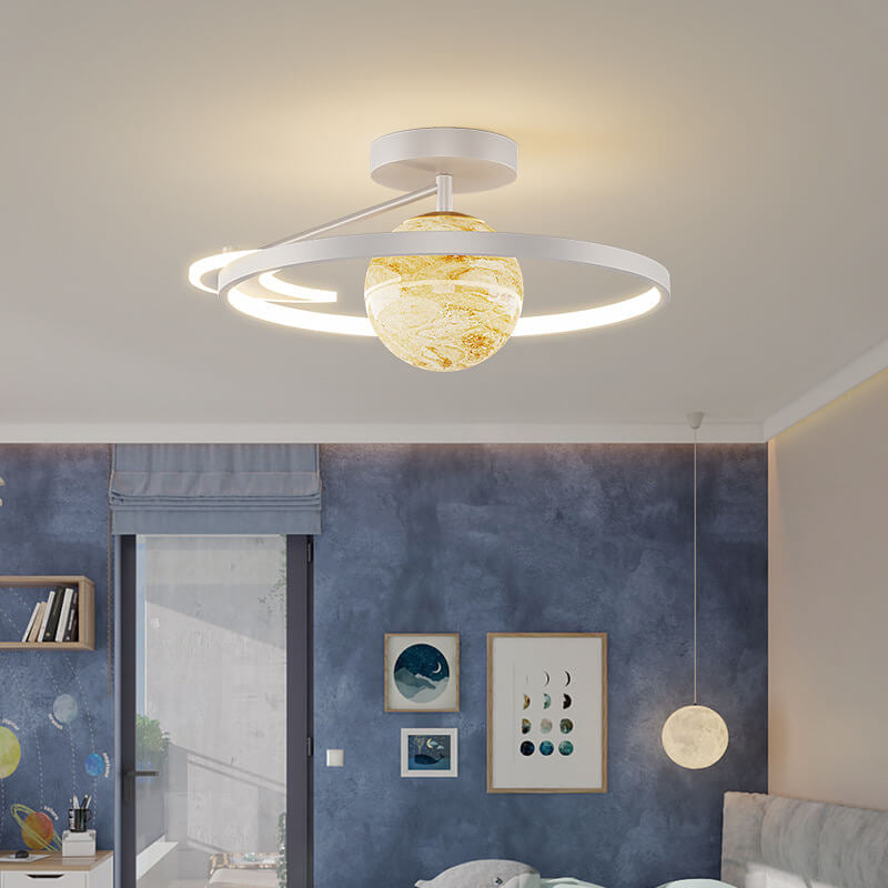 Modern Space Planet Globe LED Ceiling Light