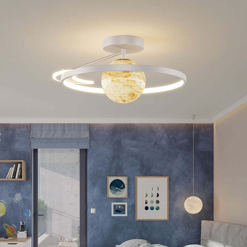 Modern Space Planet Globe LED Ceiling Light