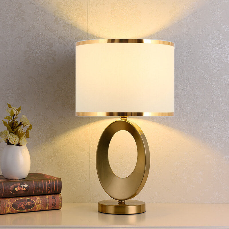 Luxury Fabric Ring Base Table Lamp