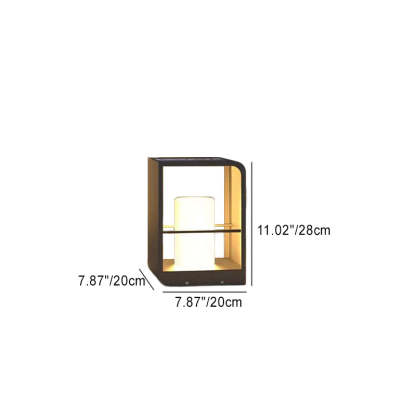 Minimalist Solar Cubic Landscape Light