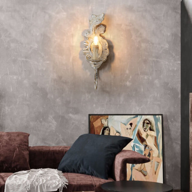 Vintage Resin Candelabra Wall Sconce