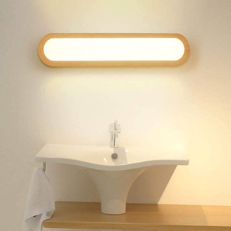 Nordic Solid Wood Long Bar LED Sconce