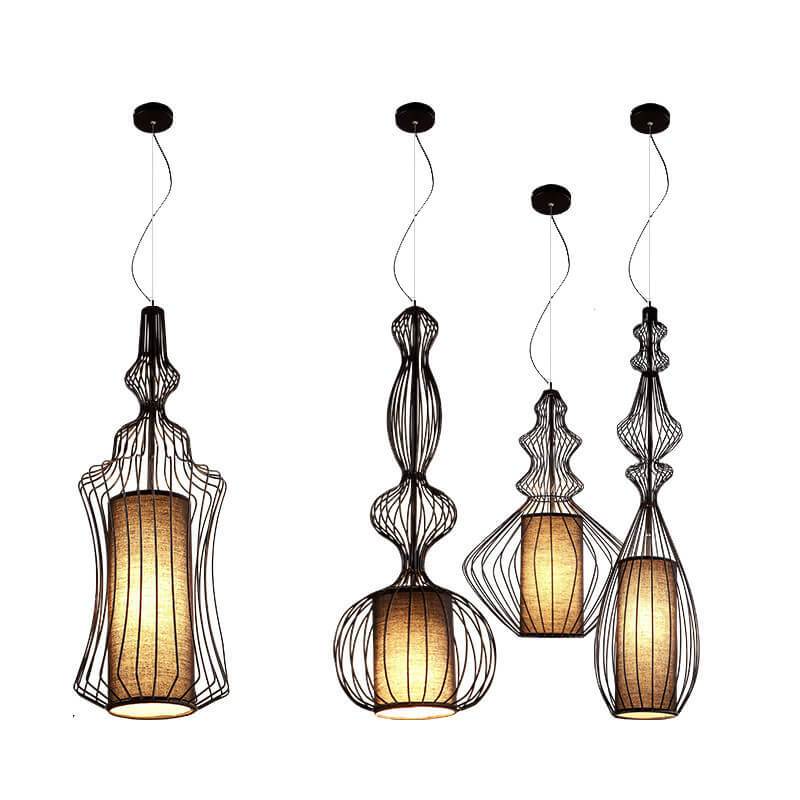 Industrial Retro Metal Birdcage Lantern Pendant