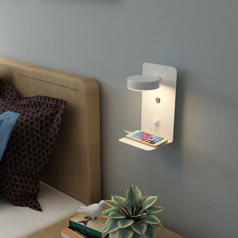 Modern Iron Square USB Rechargeable Sconce