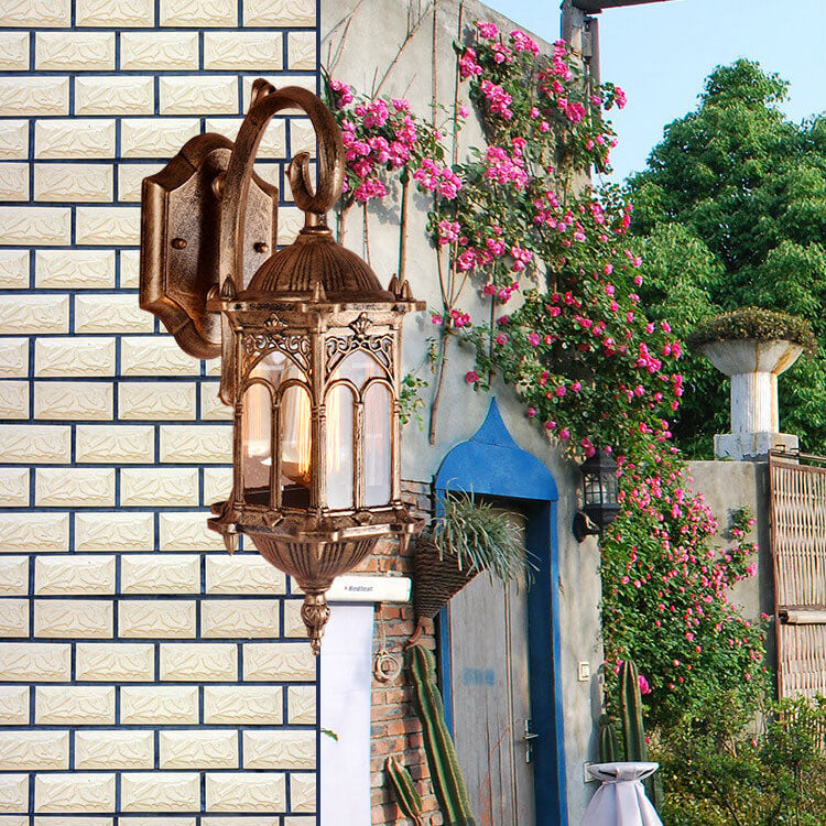 Bronze metal wall sconces for patio, Lighom — 220V-240V (UK/AU)