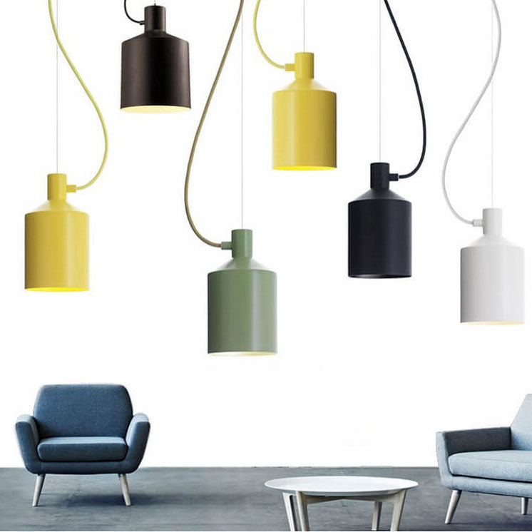 Nordic Macaron Bottle Aluminum Pendant Light