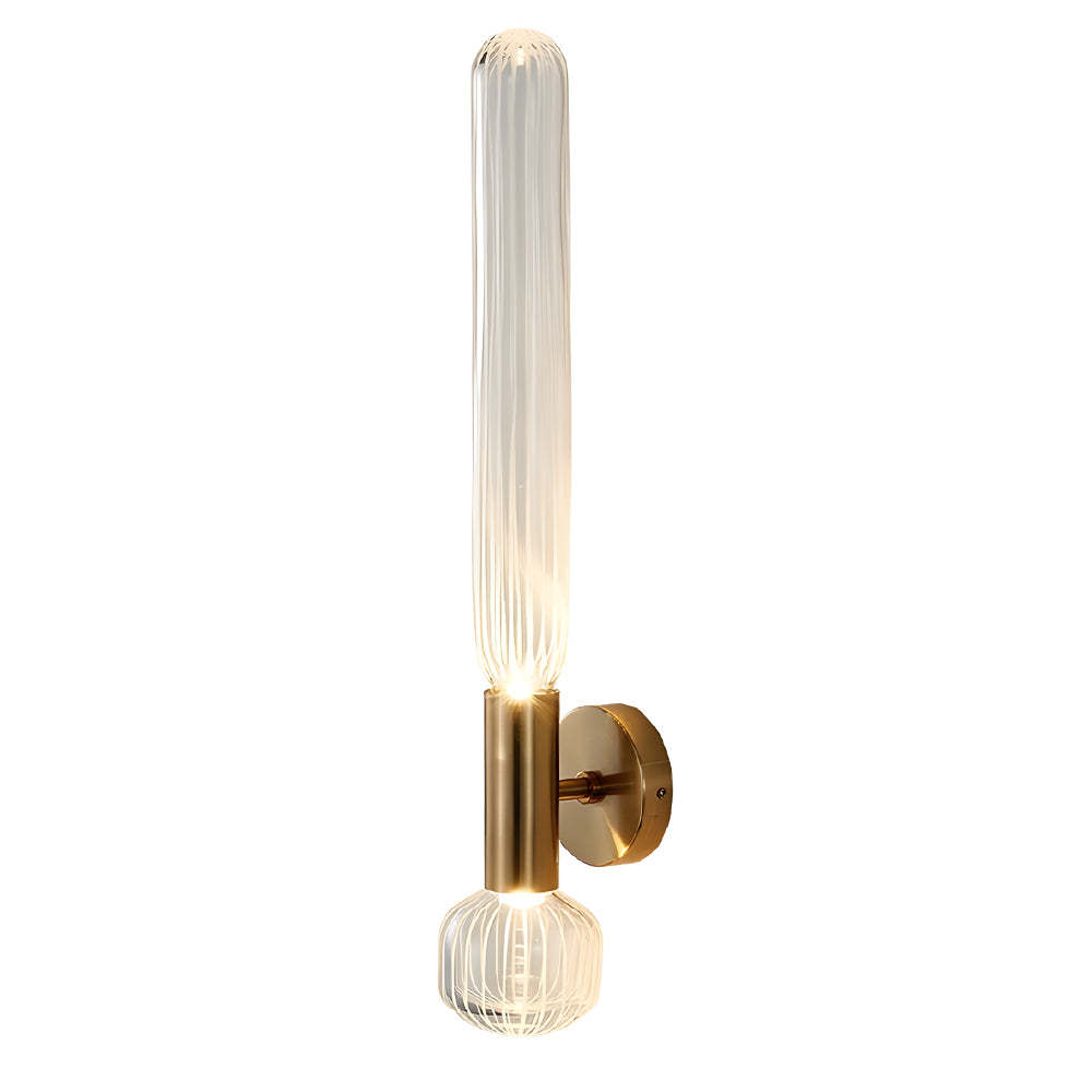 Glass Long Tube up and down Lighting Simple Art Postmodern Wall Light Fixture-Lighom