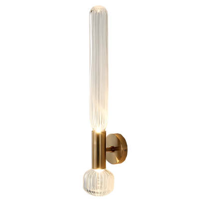Glass Long Tube up and down Lighting Simple Art Postmodern Wall Light Fixture-Lighom