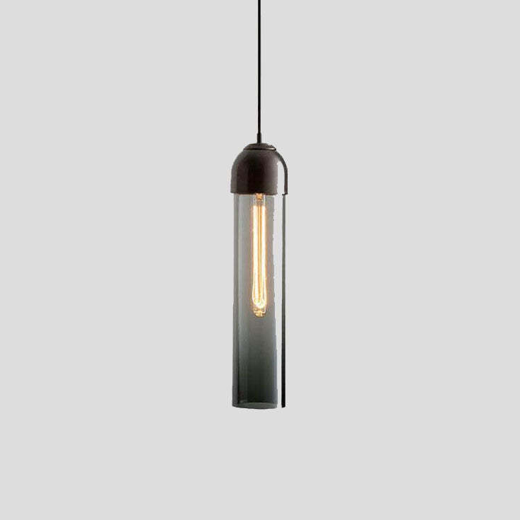 Minimalist Tube Glass LED Pendant Light
