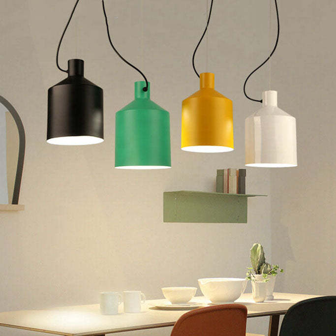 Nordic Macaron Bottle Aluminum Pendant Light