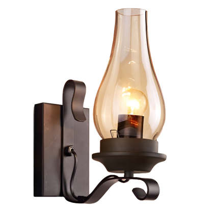Retro Glass E27 Industrial Wall Lamp Wall Sconces Lighting-Lighom